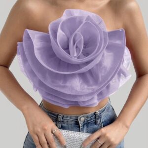 Blusa Morada Con Forma De Flor