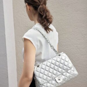 Bolso Shoulder Plateado