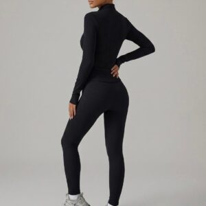 Conjunto deportivo Negro Con Zipper Conjunto deportivo Negro Con Zipper