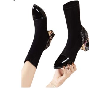 Tacones punta cuadrada botas