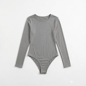 Body Gris Manga Larga