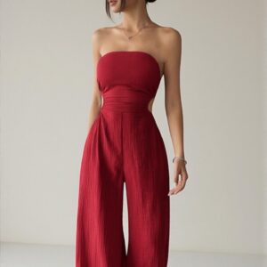 Conjunto rojo strapless