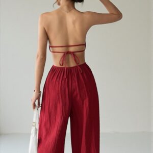 Conjunto rojo strapless