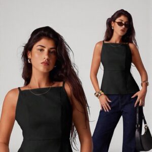 Blusa corta con tirantes