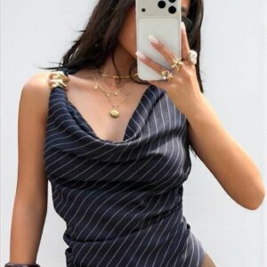 Blusa sin mangas de rayas