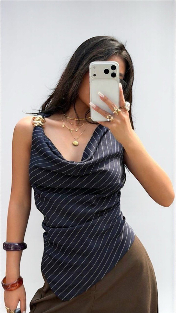 Blusa sin mangas de rayas 1 Blusa sin mangas de rayas