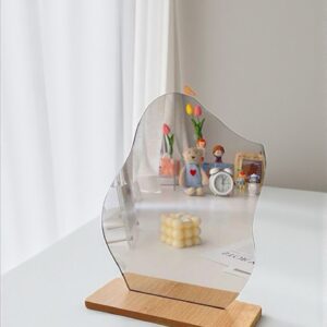 Espejo con base de madera