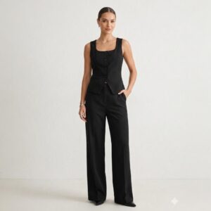 Blusa chaleco negro