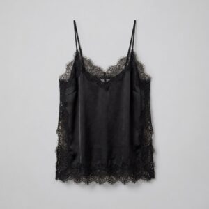 Blusa negra corta con tirantes