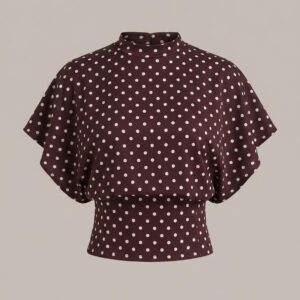 Blusa roja con lunares