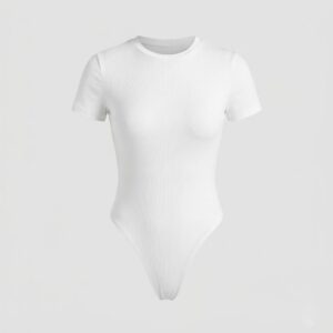 Body manga corta blanca