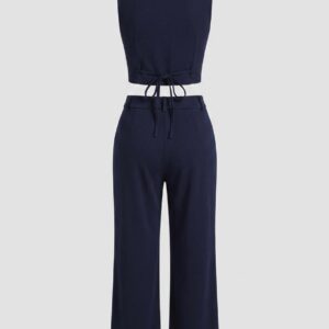 Conjunto Azul Estilo Chaleco
