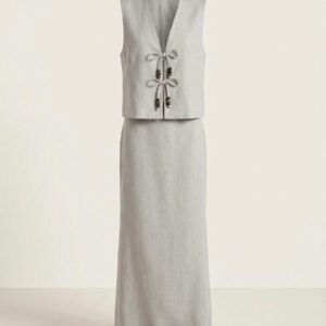 Conjunto Gris con Falda