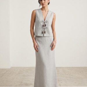 Conjunto Gris con Falda