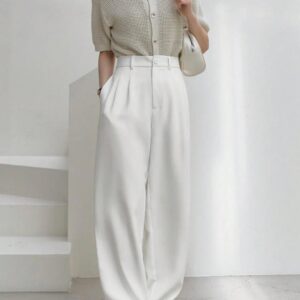 Pantalon blanco de tela