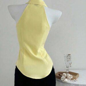 Blusa Amarilla Sin Mangas