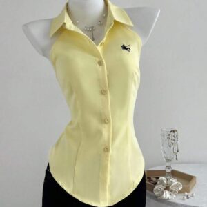 Blusa Amarilla Sin Mangas
