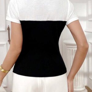 Blusa Bicolor Blanca y Negra