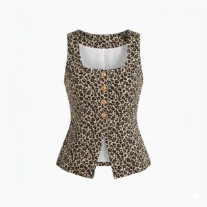 Blusa Leopardo Tipo Chaleco