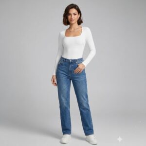 Body Manga Larga Blanco