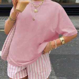Camiseta Rosa Oversize