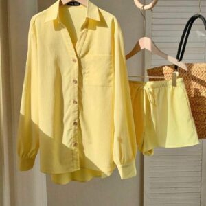 Conjunto Camisa y Short Amarillo
