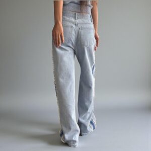 Jeans Claro Con Linea Azul (2) Jeans Claro Con Linea Azul
