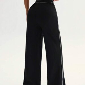 Pantalon Deportivo Negro Con Lineas