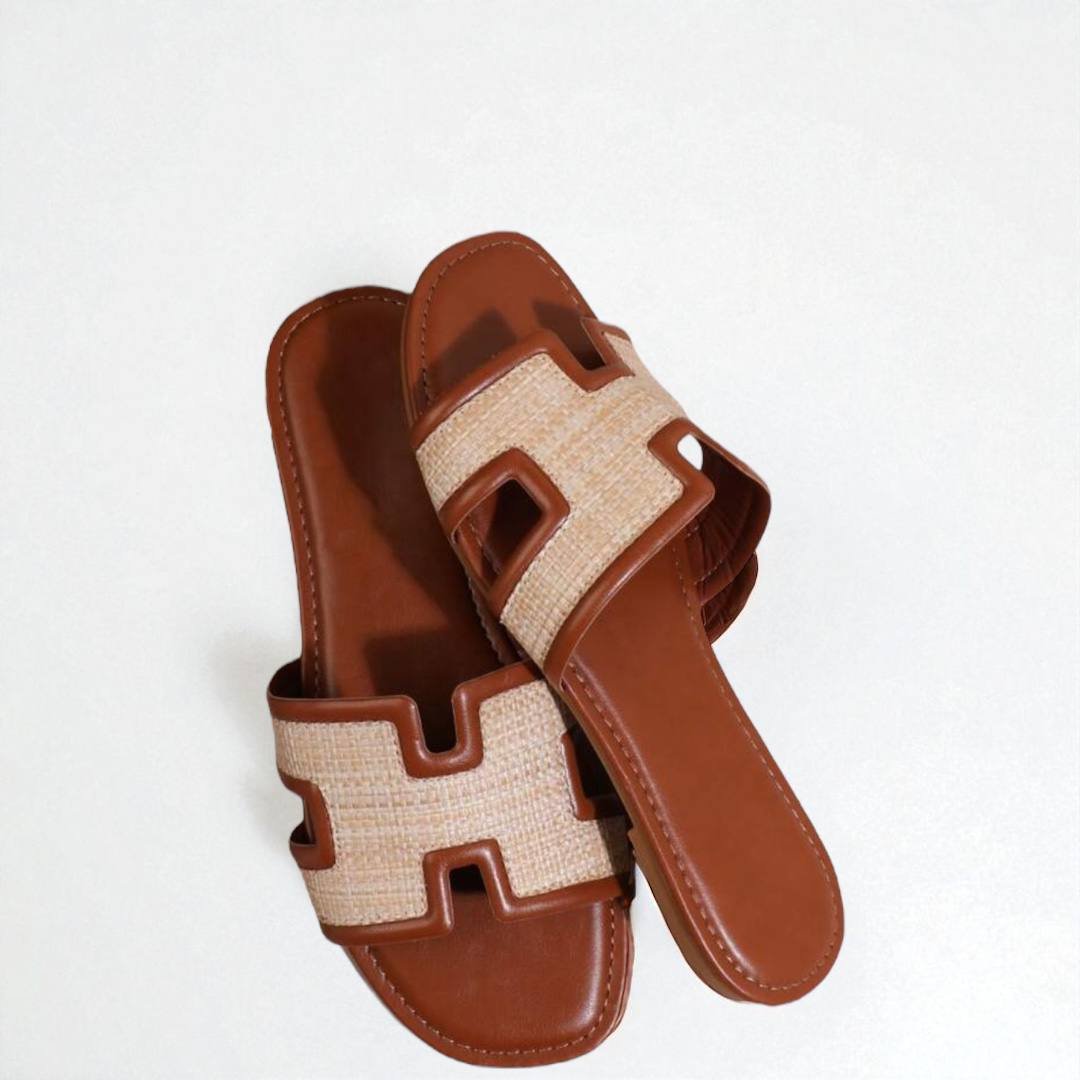 Sandalia Bicolor Tipo Hermes