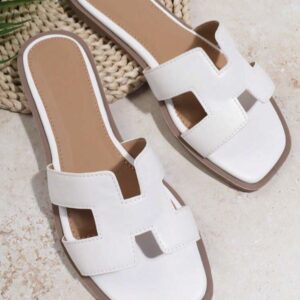 Sandalia Blanca Tipo Hermes