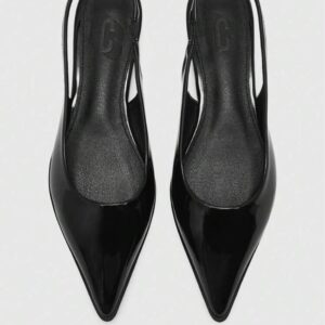 Sandalias Negras Puntiagudas