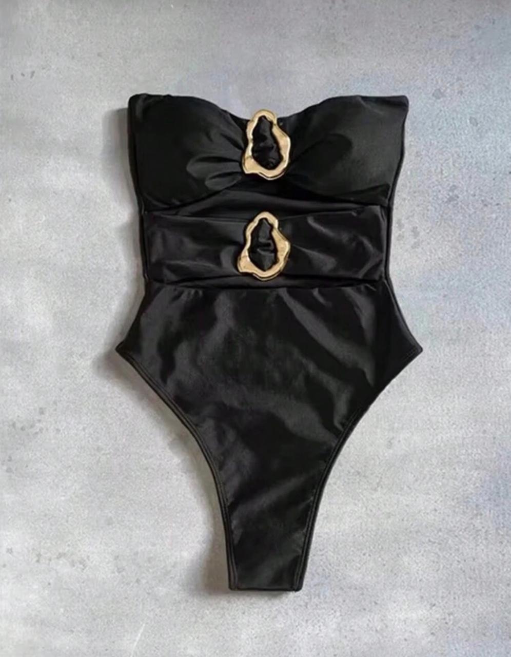 Traje de baño negro una pieza 2 Traje de baño negro una pieza