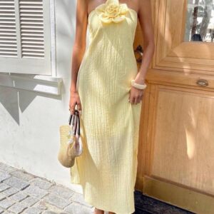 Vestido Amarillo Largo