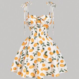 Vestido Corto Frutal Verano