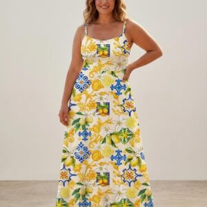 Vestido Largo Estilo Tropical