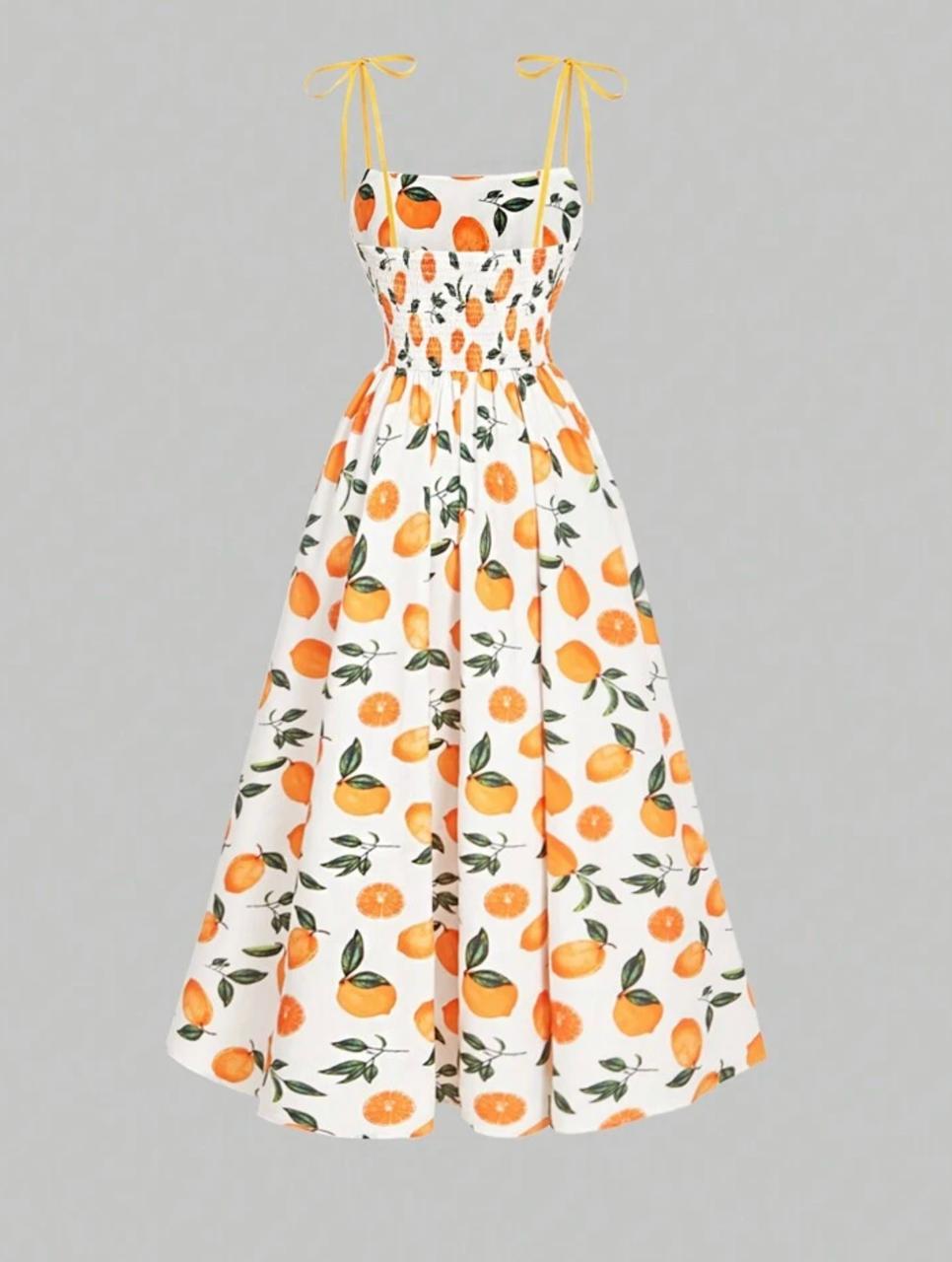 Vestido Largo Frutal Verano 2 Vestido Largo Frutal Verano