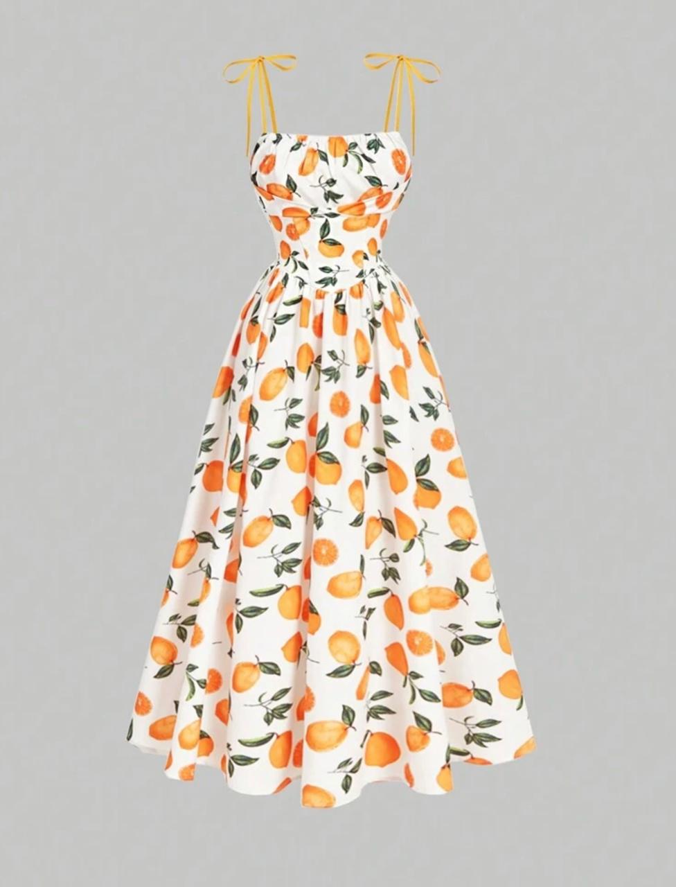 Vestido Largo Frutal Verano 3 Vestido Largo Frutal Verano