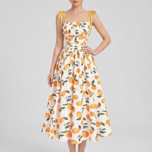Vestido Largo Frutal Verano