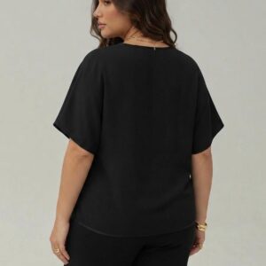 Blusa Negra Manga Mariposa