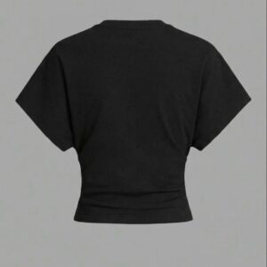 Blusa Negro Con Mangas Anchas