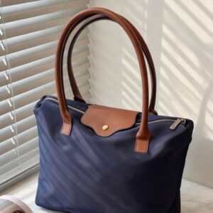 Bolso Azul Detalles Café (3) Bolso Azul Detalles Café