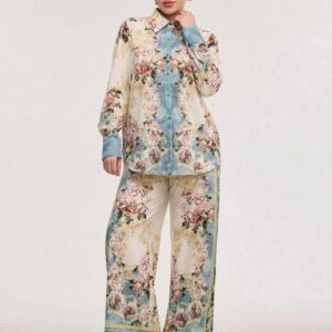 Conjunto Azul Estampado