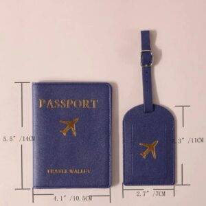 Funda Azul Para Pasaporte Con Etiqueta