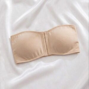 Sujetador Beige Con Cierre Frontal