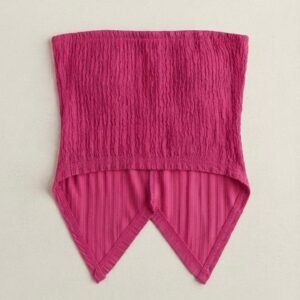 Top Fucsia Con Botones