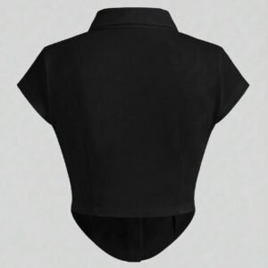 Top Negro Con Cuello