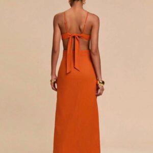 Vestido Anaranjado Largo