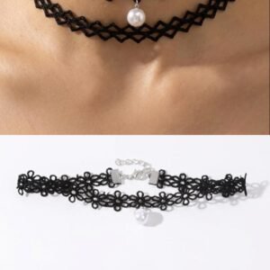 Gargantilla Doble Con Perla