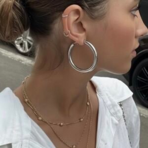 Argollas Grandes Acero Inoxidable