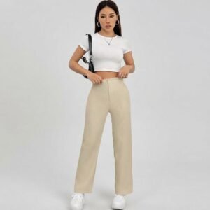 Pantalón Beige de tela Petite